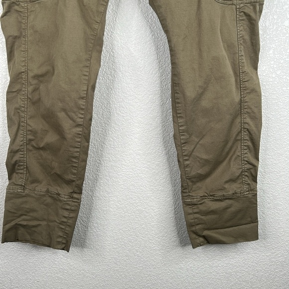 MAC Future Concept Olive Green Silver Zipper Detail Skinny Drawstring Jeans XL - Picture 3 of 8